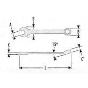 40.13/16 - Klucz oczkowo-płaski standardowy, 13/16"