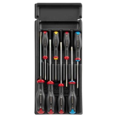 MOD.AT7 - Moduł 8 wkrętaków Protwist® do śrub z rowkiem i śrub krzyżakowych Phillips i Pozidriv, 3,5 - 8 mm, PH0 i PZ1 - PZ2