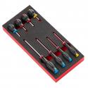MODM.AT3 - 8-Piece set of Protwist® screwdrivers in foam tray for slotted head screws, Phillips®, Pozidriv®