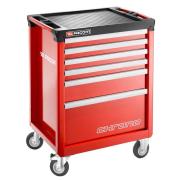 CHRONO.V5PB - wózek warsztatowy z wyposażeniem, 6 modułów, czerwony