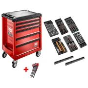 ROLL.CONTACTPB - wózek roll z wyposażeniem, czerwony 