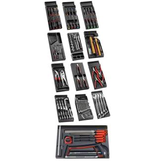 CM.143PB - Zestaw 143 narzędzi - 13 modułów, w systemie przechowywania na 5 szuflad wózka