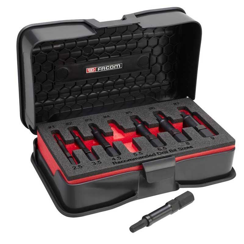 SXE.J7MGRPPB - Zestaw wykrętaków OGV GRIP do usuwania uszkodzonych śrub i szpilek, 2,5 - 9 mm SXE.J7MGRPPB - Zestaw wykrętaków OGV GRIP do usuwania uszkodzonych śrub i szpilek, 2,5 - 9 mm