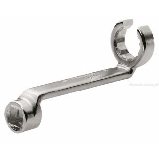 DM.19 - klucz do przewodów wtryskowych silników wysokoprężnych, zabierak kwadratowy 3/8" 12-kątny, 17 mm
