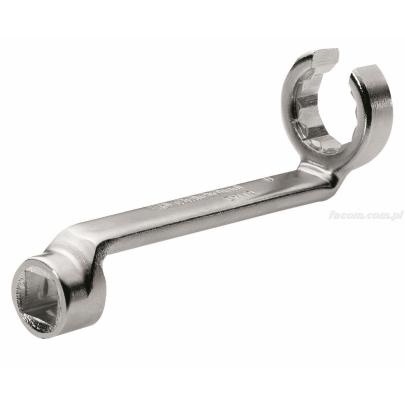 DM.19 - klucz do przewodów wtryskowych silników wysokoprężnych, zabierak kwadratowy 3/8" 12-kątny, 17 mm