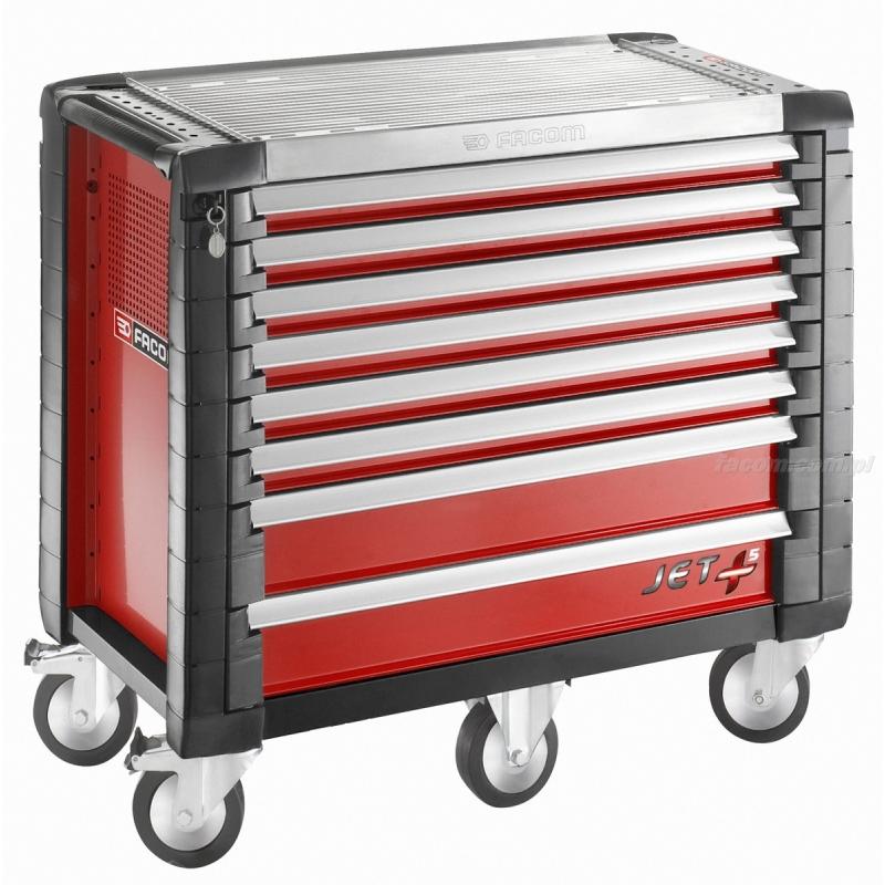 JET.7GM5 - wózek JET+, 7 szuflad, 5 modułów na szufladę, czarny