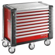 JET.9M5 - wózek JET+, 9 szuflad, 5 modułów na szufladę, czerwony