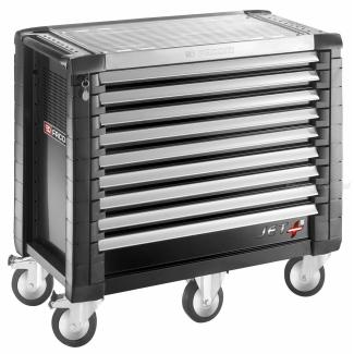 JET.9GM5 - wózek JET+, 9 szuflad, 5 modułów na szufladę, czarny