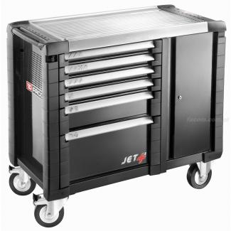 JET.T6GM3 - ruchome stanowisko pracy JET+, 6 szuflad, 3 moduły na szufladę, czarne