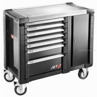 JET.T7GM3 - ruchome stanowisko pracy JET+, 7 szuflad, 3 moduły na szufladę, czarne