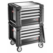 JET.CR4GM3 - skrzynka na kółkach JET+ 4 szuflady - 3 moduły na szufladę, czarna JET.CR4GM3 - skrzynka na kółkach JET+ 4 szuflady - 3 moduły na szufladę, czarna