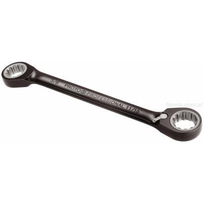 SVB0709 - klucz oczkowy z grzechotką, główka o profilu rowkowanym Spline, 7/32" - 9/32"