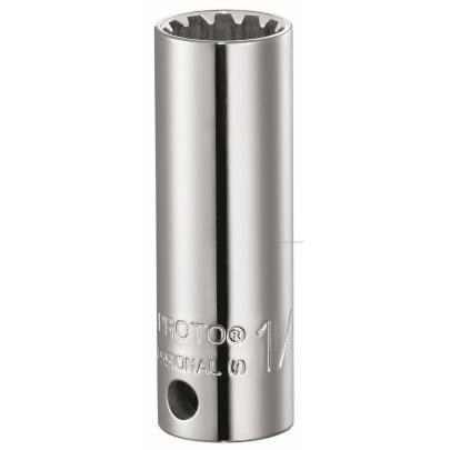 5012DPL - nasadka długa 3/8" z profilem nacinanym Spline, 3/8"