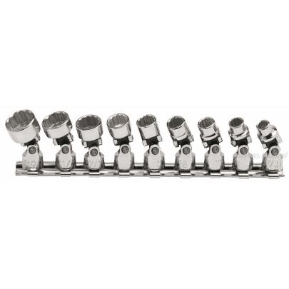 J47107 - zestaw 9 nasadek przegubowych 1/4"