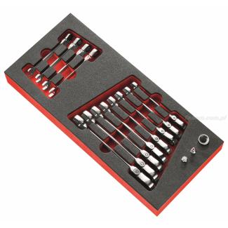 MODM.467FJ12 - Moduł kluczy oczkowo-płaskich grzechotkowych, przegubowych, 8 - 19 mm