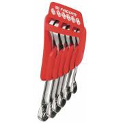 65.JP6 - Zestaw kluczy oczkowych grzechotkowych, 8x9 - 17x19 mm