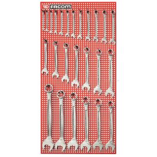 FACOM 44.P17E - Zestaw kluczy płaskich, 3,2x5,5 - 38x42 mm ✔