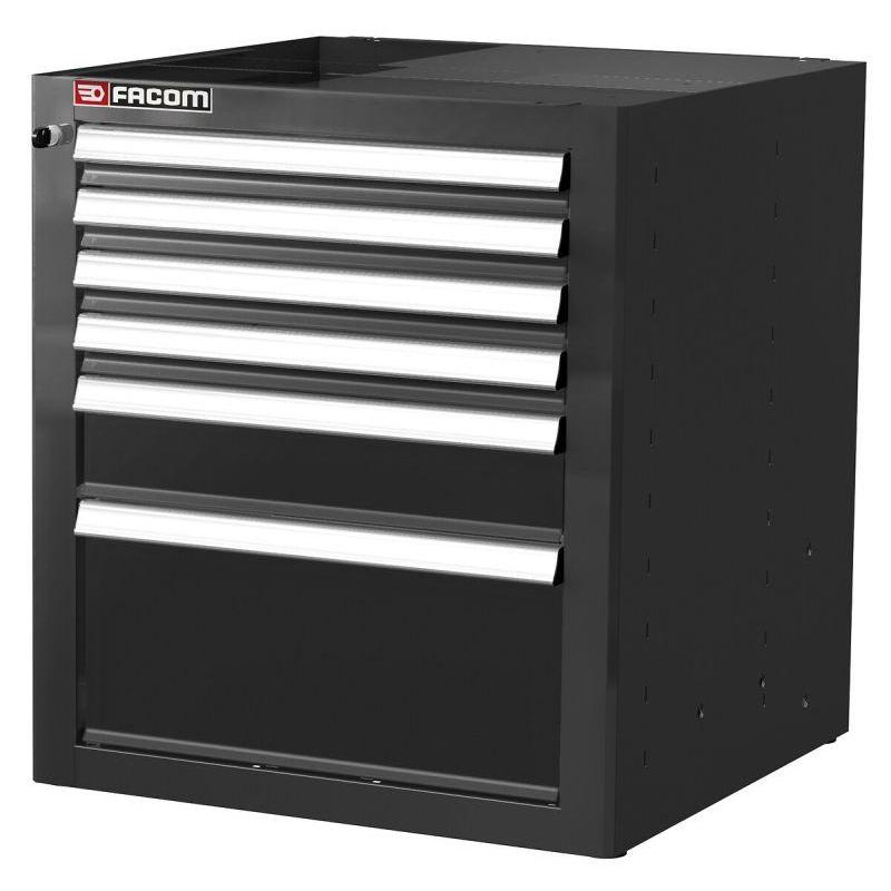 JLS2-MBS6TBS - Szafka niska Jetline - 6 szuflad, czarna