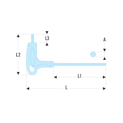 84TZ.3/8SLS - Klucz trzpieniowy 6-kątny, 3/8" SLS