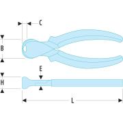 190.20CPESLS - Szczypce tnące czołowe, 200 mm SLS