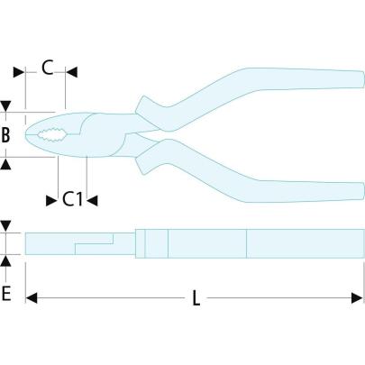 187.18CPESLS - Szczypce uniwersalne, 185 mm SLS