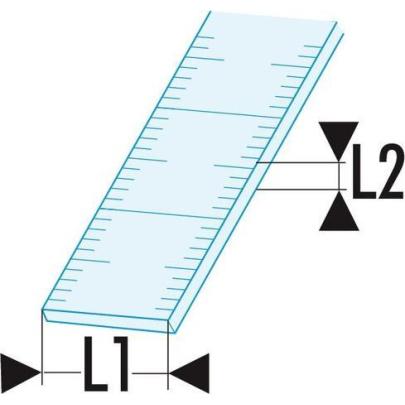 803.200MSLS - Linijka giętka ze stali nierdzewnej - 2 stronna, 200 mm SLS