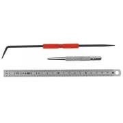 1590.00PB - Zestaw traserski z rysikiem, linijką i igłą 1590.00PB - Zestaw traserski z rysikiem, linijką i igłą