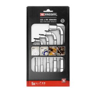 76.J5PB - Zestaw 5 kluczy fajkowych, 8 - 17 mm