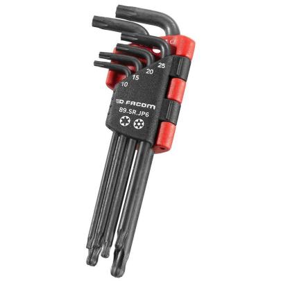 89SR.JP6PB - Zestaw kluczy trzpieniowych zagiętych Resistorx, długich z kulką, TT10 - TT40