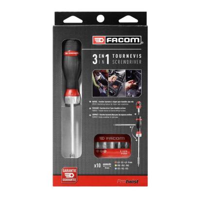 ACL.2A3PB - Wkrętak z grzechotką 3w1 PROTWIST® + końcówki
