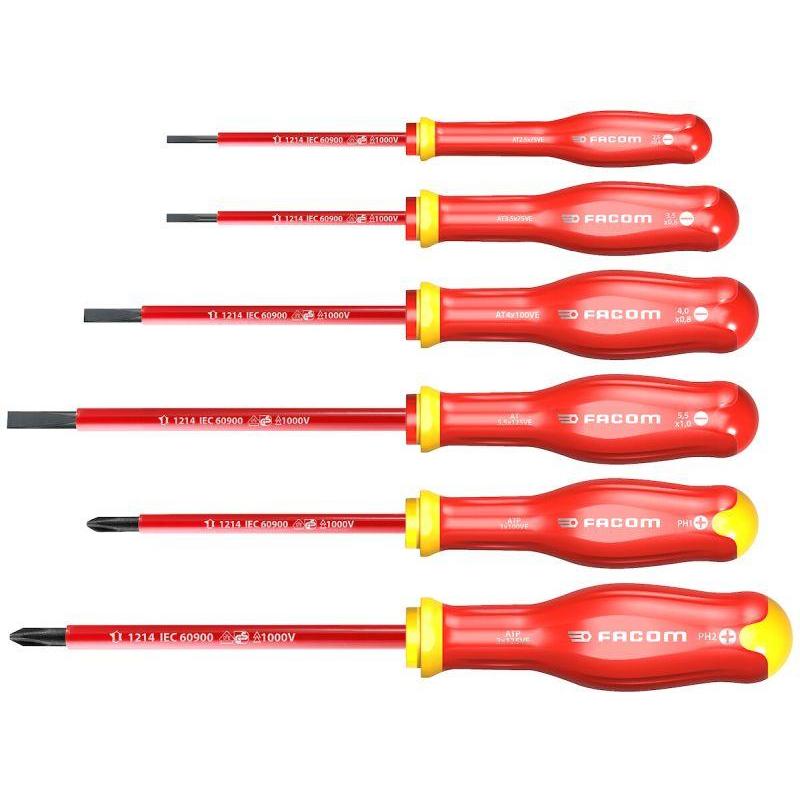 ATPVE.J6PB - Zestaw 6 wkrętaków izolowanych Protwist® 1000V do śrub z rowkiem i krzyżakowych Phillips®