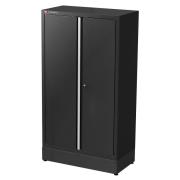 JLS2-A1000PPBS - Szafa wysoka Jetline+, 2 drzwi pełnych, 3 półki, czarna