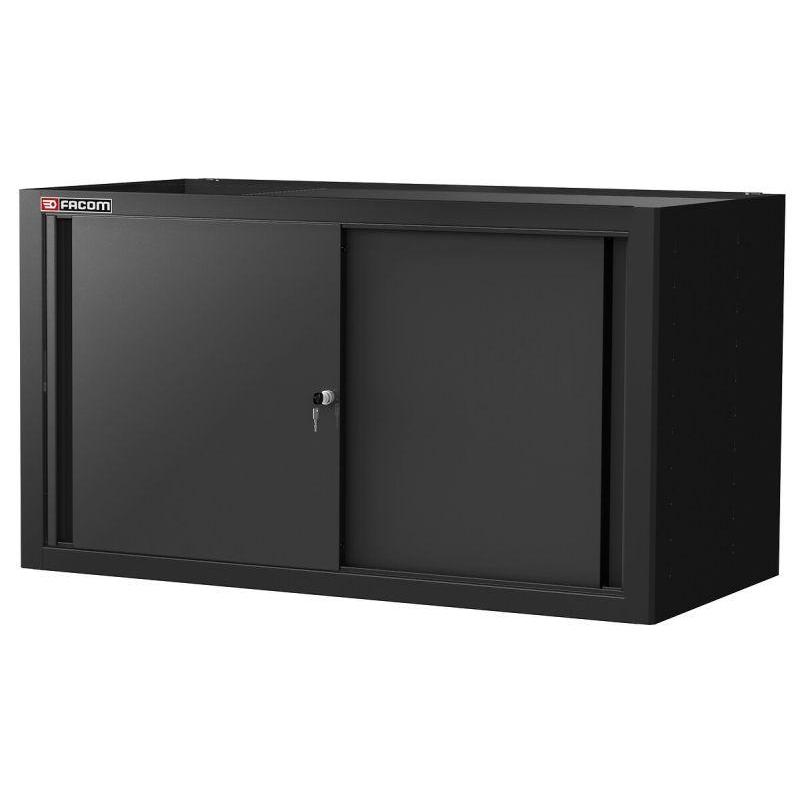 JLS2-MBDPPBS - Szafka niska Jetline+, podwójna z drzwiami pełnymi, czarna