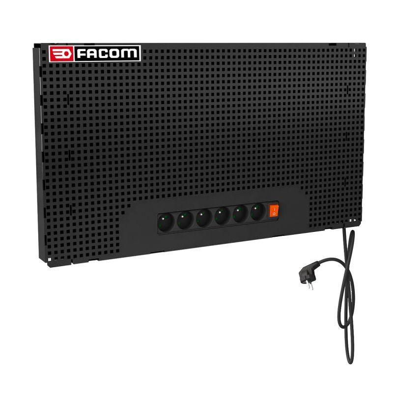 JLS2-PPAV1ELECBS - Połowa panelu do zawieszenia na ścianie Jetline+, 1 moduł + zestaw gniazdek, czarny