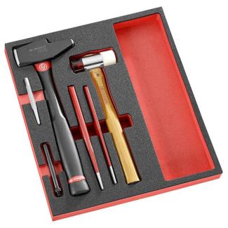 MODM.MI10XL - Moduł narzędzi do pobjania, młotek, dłuto, zestaw przebijaków, na wkładce piankowej