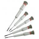 MT.JE5PB - Set of 5 screwdrivers Micro-Tech® for slotted screws and Phillips®, 1.5 - 3 mm, PH0 and PH00