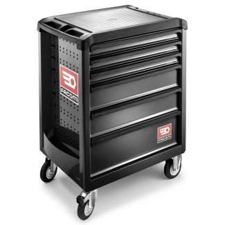 ROLL.6NM3PB - Wózek ROLL, 6 szuflad, 3 moduły na szufladę, czarny