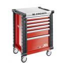 JET.6M3A - 6 drawer roller cabinets - 3 modules per drawer, red