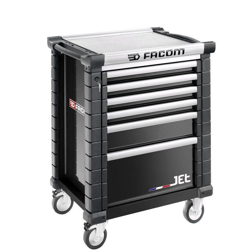 JET.6NM3A - Wózek JET, 6 szuflad, 3 moduły na szufladę, czarny