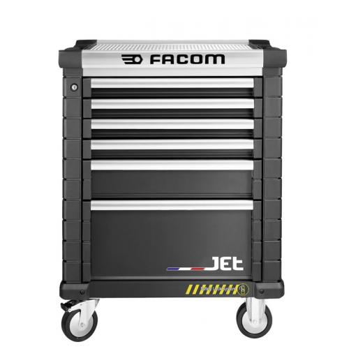 JET.6NM3AS - 6 drawer roller cabinets - 3 modules per drawer - safety range, black