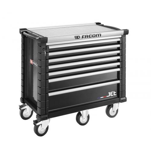 JET.7NM5A - 7 drawer roller cabinets - 5 modules per drawer, black
