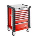 JET.7M3A - 7 drawer roller cabinets - 3 modules per drawer, red