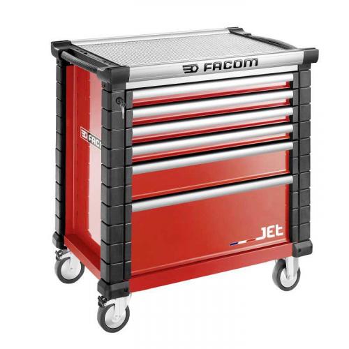 JET.6M4A - 6 drawer roller cabinets - 4 modules per drawer, red