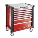 JET.7M4A - 7 drawer roller cabinets - 4 modules per drawer, red