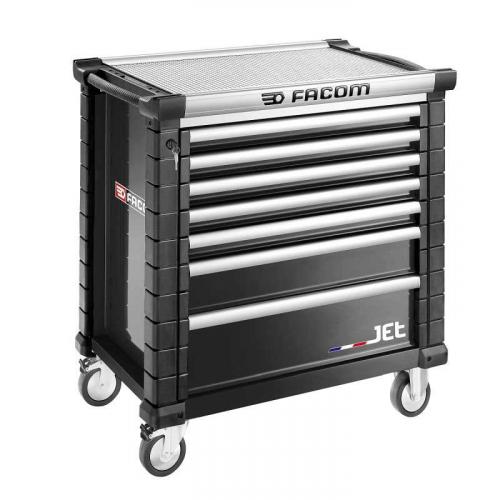 JET.7NM4A- 7 drawer roller cabinets - 4 modules per drawer, black