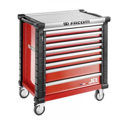 JET.8M4A - Wózek JET, 8 szuflad, 4 moduły na szufladę, czerwony