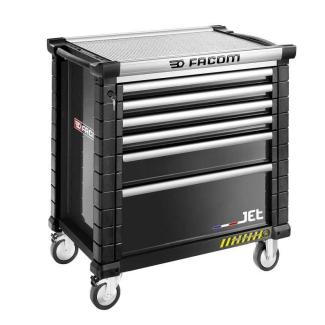 JET.6NM4AS - Wózek JET, 6 szuflad, 4 moduły na szufladę, gama bezpieczna, czarny