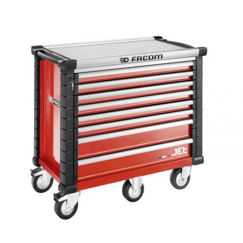 JET.8M5A - 8 drawer roller cabinets - 5 modules per drawer, red