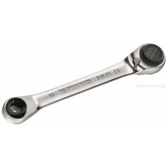 64C.S1 - Klucz oczkowy grzechotkowy wielorozmiarowy, 8x10 x 12x13 mm