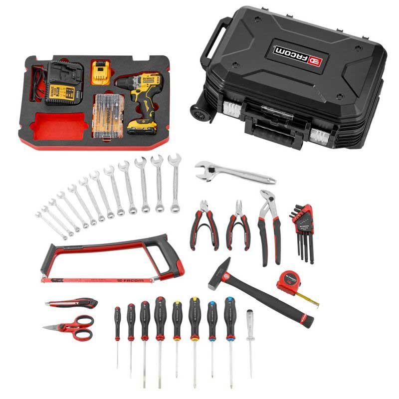 BV.R30CMD1PB - Set of 68 industrial maintenance tools in a wheeled case ...